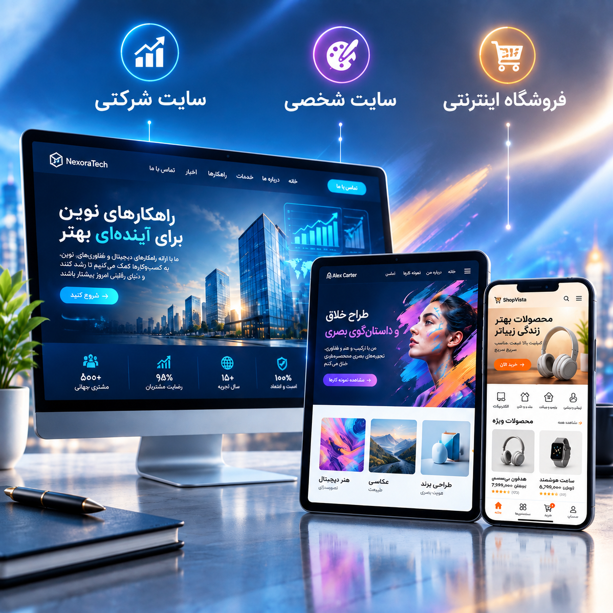 انواع طراحی سایت